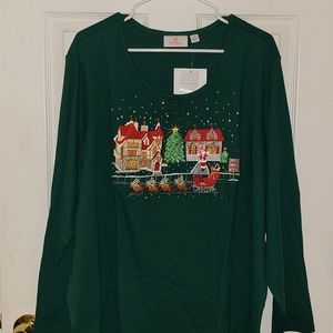 NWT Quacker Factory Holiday shirt 3X